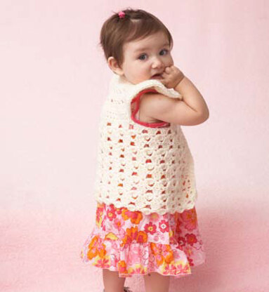 .Flutter Sleeve Vest in Bernat Giggles - Downloadable PDF