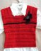715 red crochet vest, baby to adult plus size