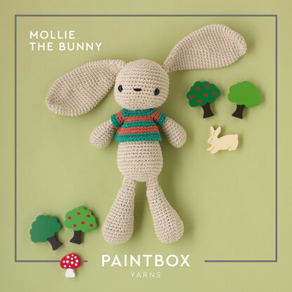Mollie The Bunny - Free Toy Crochet Pattern For Boys & Girls in Paintbox Yarns Cotton Aran by Paintbox Yarns